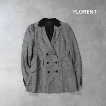 FLORENT / 더블 브레스트 린넨 테일러드 자켓 린넨 블레이저