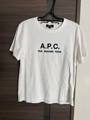 A.P.C. 로고 티셔츠 사이즈 S 화이트