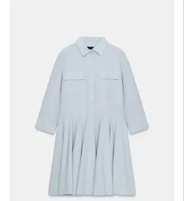 ZARA ZW 플리츠 셔츠 원피스