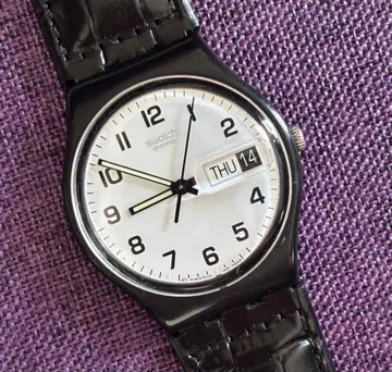swatch ONCE AGAIN 새 가죽 벨트 & 새 배터리 교체 완료