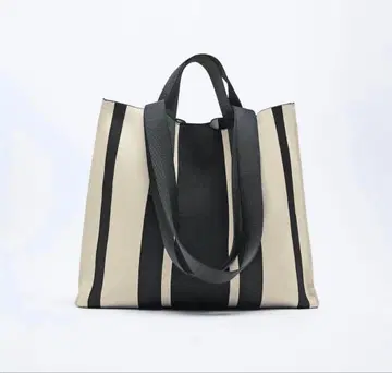 ZARA 패브릭 2way 토트백 스트라이프