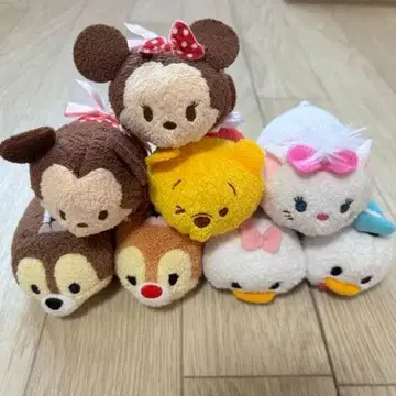 봉제 인형 8개 세트 미키 미니 푸우