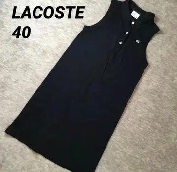 LACOSTE 슬리브리스 폴로 드레스 블랙 사이즈 40
