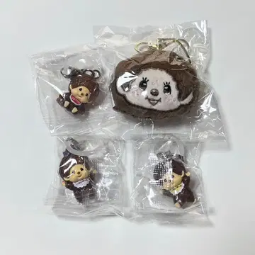 몽치치 메지루시 액세서리 봉제인형 스마트폰 참 4개 가챠가챠