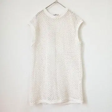 ZARA 자라 메쉬 니트 베스트 화이트 S 사이즈 레이어드