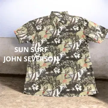 SUN SURF JOHN SEVERSON 선서프 하와이안 셔츠 S 사이즈