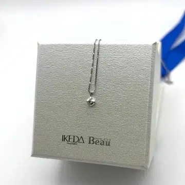 IKEDA Beau K10WG 싱글 볼 다이아몬드 목걸이 체인