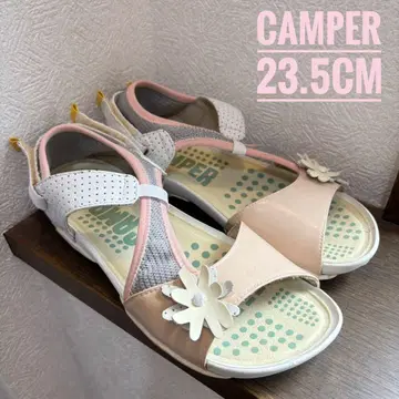 새상품급 CAMPER 플라워 장식 스포츠 샌들 23.5CM