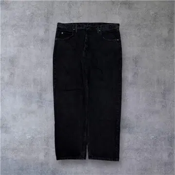 멕시코제 00s 랭글러 w38 L29 와이드 스트레이트 블랙 데님 팬츠
