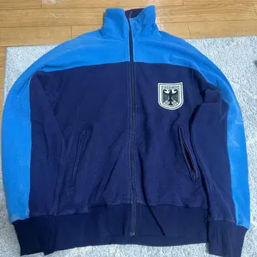 80s 독일군 트랙 자켓 저지 블루