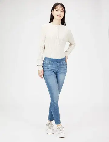 재팬핏 풀온 데님 제깅스 팬츠 스트레치 여성용