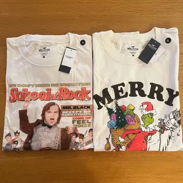 홀리스터 T셔츠 Grinch 프린트와 스쿨 오브 록 (미사용품)
