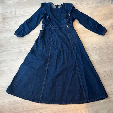 ZARA 데님 롱 원피스 자라 데님 롱 원피스 여성용 데님