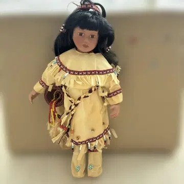 네이티브 아메리칸 빈티지 인형 40cm