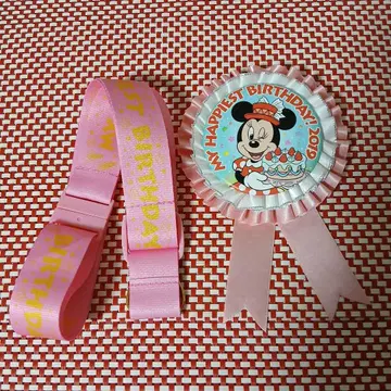 미니 마우스 생일 리본 로제트 2019 디즈니