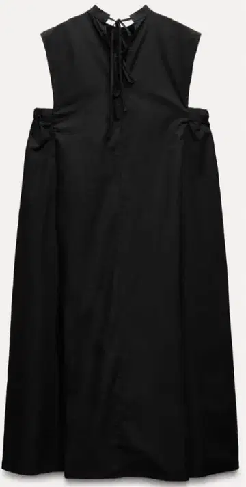 ZARA 미디 볼륨 원피스 블랙 3666/154