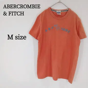 ABERCROMBIE & FITCH 반팔 크루넥 오렌지 M 사이즈 티셔츠