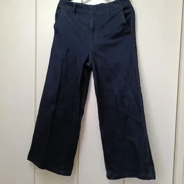 와이드 트라우저 청바지 유니클로 네이비 XL UNIQLO