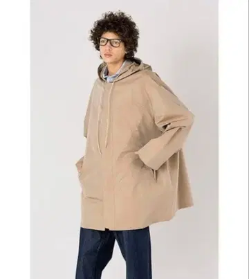 오라리 AULALEE FINX POLYESTER 후디드 코트