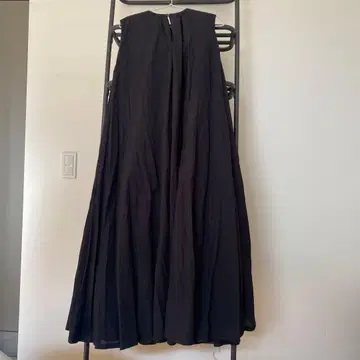 mizuiro ind 블랙 슬리브리스 롱 원피스