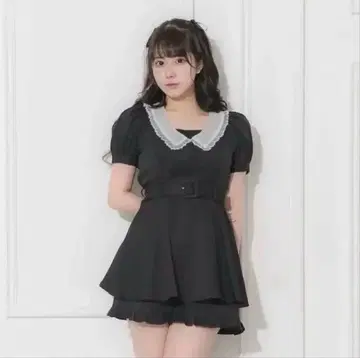오봉 종료까지 이 가격 [ pium ] 블랙 미니 원피스 셋업