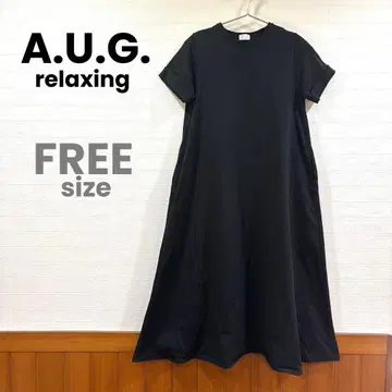 [ RT-154 ] A.U.G. relaxing 롱 원피스 블랙