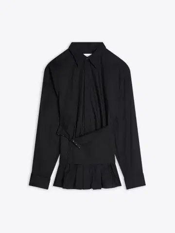 DRIES VAN NOTEN 26SS 코르셋 포함 코튼 셔츠 48 블랙