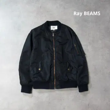 Ray BEAMS / MA-1 디자인 블루종 나일론 자켓 네이비