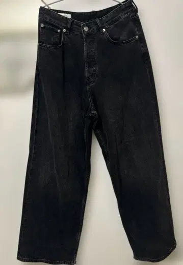 ZARA 엑스트라 배기 블랙 데님 팬츠 USA 28
