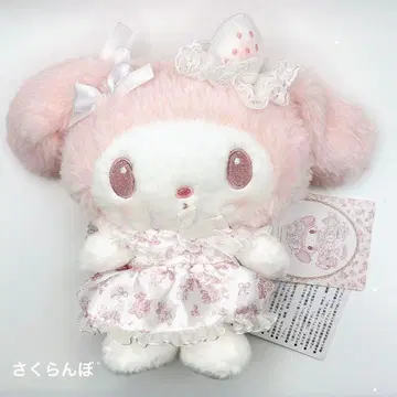 [새상품] 마이멜로디 화이트 딸기 티타임 폭신 인형