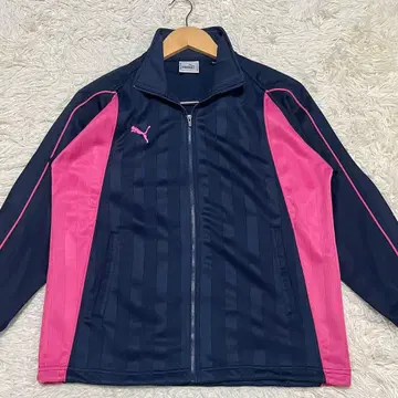 PUMA 트랙 자켓 150 네이비 x 핑크 여성용 XS