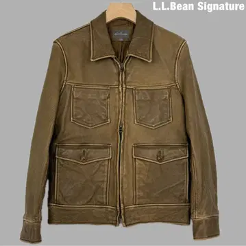 L.L.Bean Signature 천연 가죽 가죽 스포츠 자켓 S
