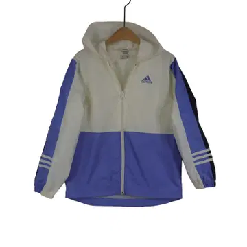 아디다스 adidas 정품 블루 배색 자수 로고 후드 바람막이 M