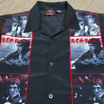 Scarface 스카 페이스 치카노 셔츠 영화 마피아 갱 블랙