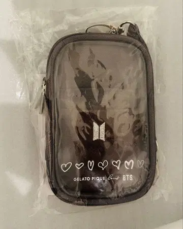 미사용 미개봉 새상품 BTS 젤라또피케 콜라보 캐리 파우치 그레이