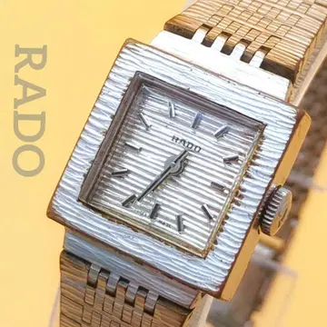 사용감 있음 RADO 여성용 손목시계 수동 와인딩 스퀘어 빈티지 가동품