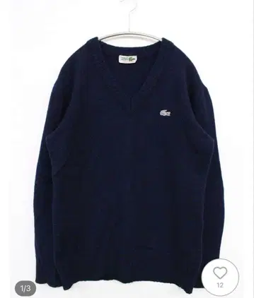 CHEMISE LACOSTE 네이비 V넥 스웨터 사이즈 9