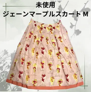 미사용 진 마플 플레어 스커트 핑크 M 사이즈