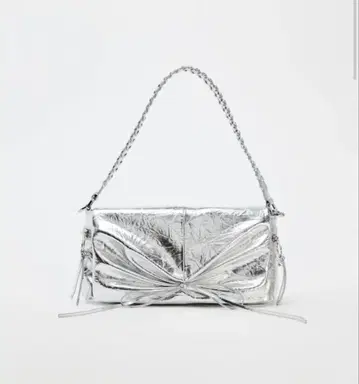 Zara 실버 숄더백