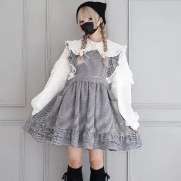 Whinny 게으름뱅이 메이드쨩 원피스 블랙