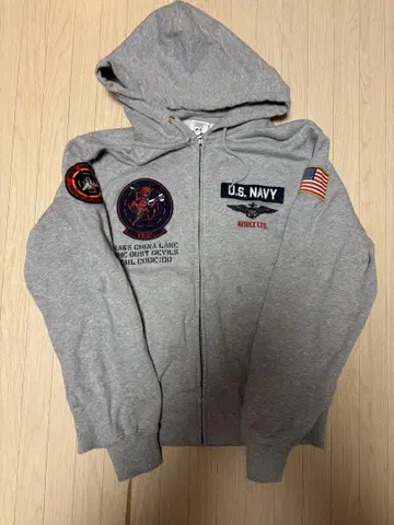 AVIREX 탑건 U.S. NAVY 후드티