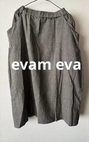 새상품급 evam eva 코튼 린넨 사이드 포켓 스커트 글렌체크 패턴