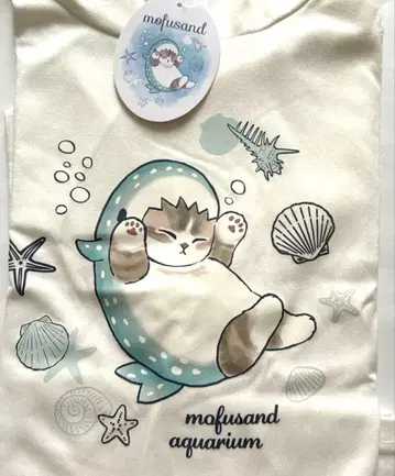 mofusand 모프 샌드 상어냥 T셔츠 후드 부착 아쿠아리움 새상품
