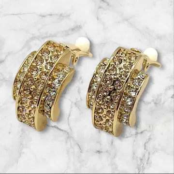 SWAROVSKI 크리스탈 파베 귀찌 크리스탈 큐빅