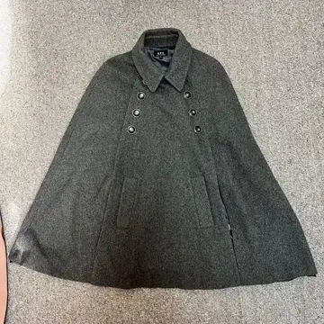 A.P.C 케이프 코트 울 차콜 그레이 루마니아산 M