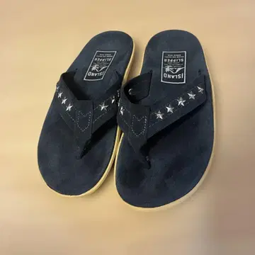 ISLAND SLIPPER 네이비 샌들 스터드 별 7 네이비 새상품급