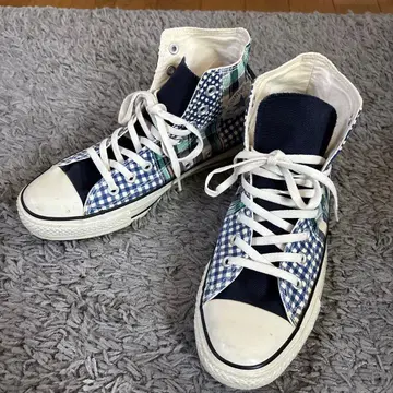 CONVERSE ALL STAR 체크 무늬 스니커즈 하이컷