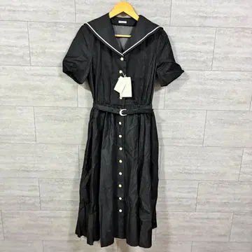 PEYTON PLACE 원피스 새상품 세일러 블랙 고급 벨트 포함