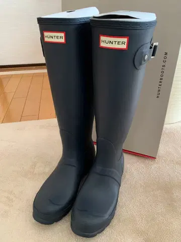 HUNTER 네이비 장화 23.5cm 버클 포함