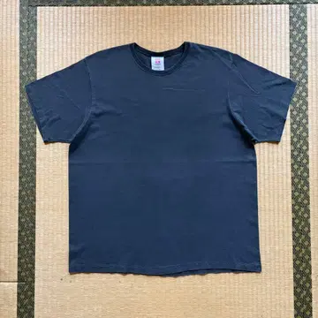 90s Hanes Her Way 티셔츠 블랙 페이드 무지 XL